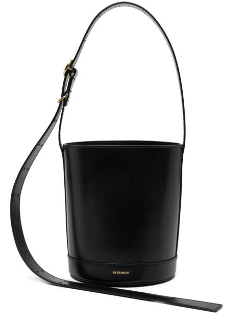 Jil Sander Cannolo logo-lettering bucket bag - Black - zdjęcie produktu nr 1
