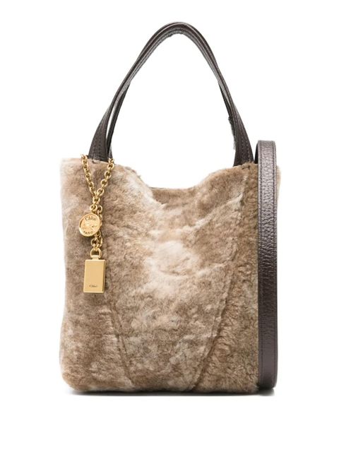 Chloé mini Spin tote bag - Grey - zdjęcie produktu nr 1