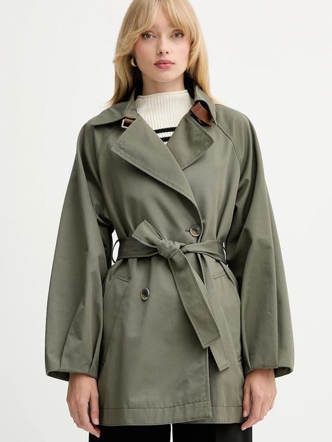 MAX&Co. trencz bawełniany kolor zielony 2526086091200 - zdjęcie produktu nr 1