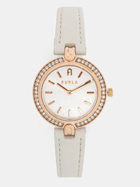Furla zegarek i bransoletka kolor beżowy FGWJ001BU