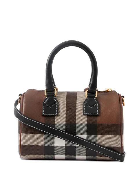 Burberry mini Check tote bag - Brown