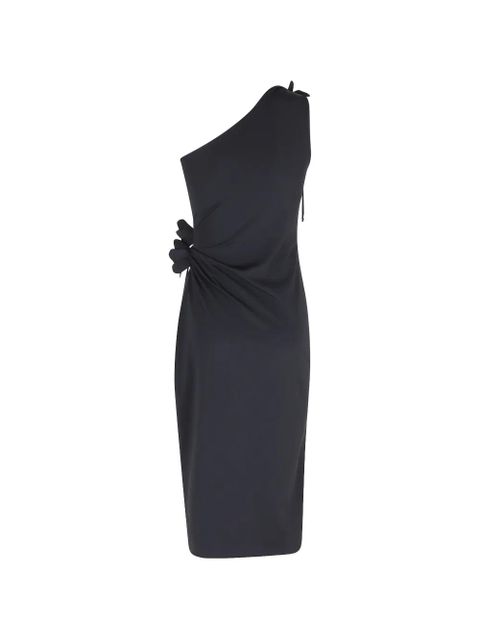 Coperni one-shoulder flower-detail midi dress - Black - zdjęcie produktu nr 2