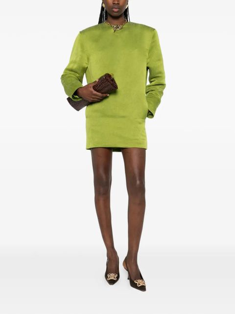 Saint Laurent shoulder-padded mini dress - Green - zdjęcie produktu nr 2