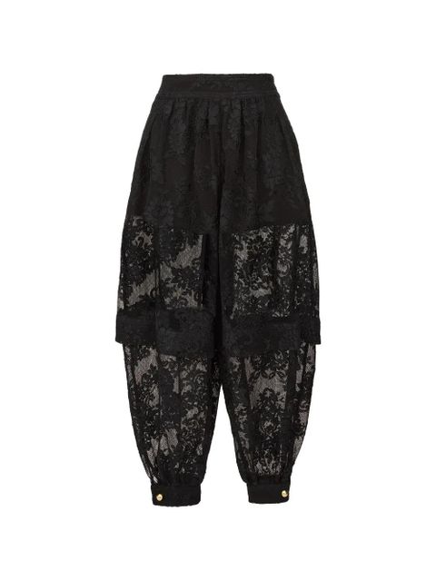 ZIMMERMANN Luna guipure-lace harem pants - Black - zdjęcie produktu nr 1