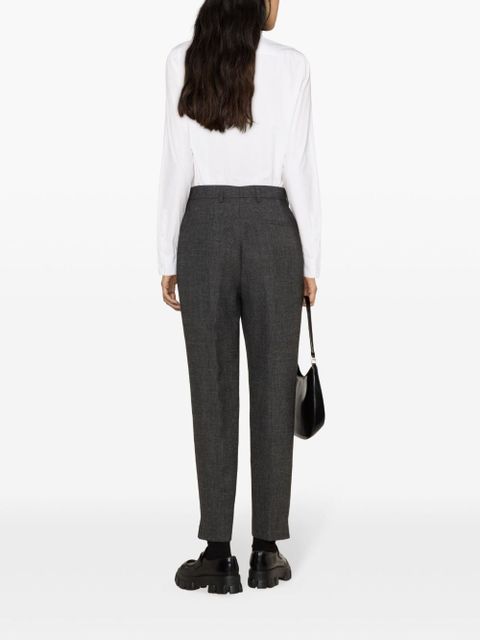 Prada virgin wool pressed-crease tailored trousers - Grey