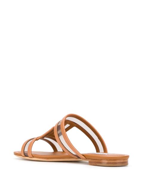 Tod's flat leather sandals - Brown - zdjęcie produktu nr 2