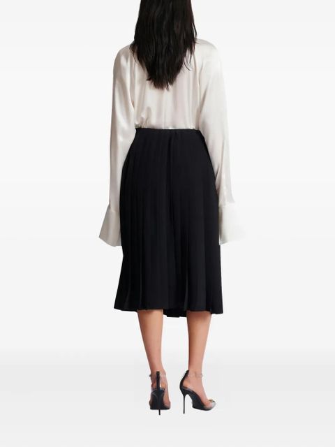 Balmain pleated chain-embellished skirt - Black