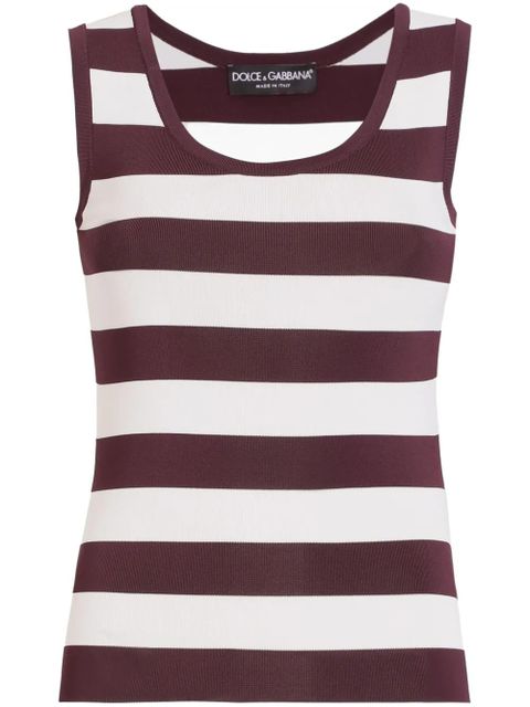 Dolce & Gabbana striped tank top - White - zdjęcie produktu nr 1