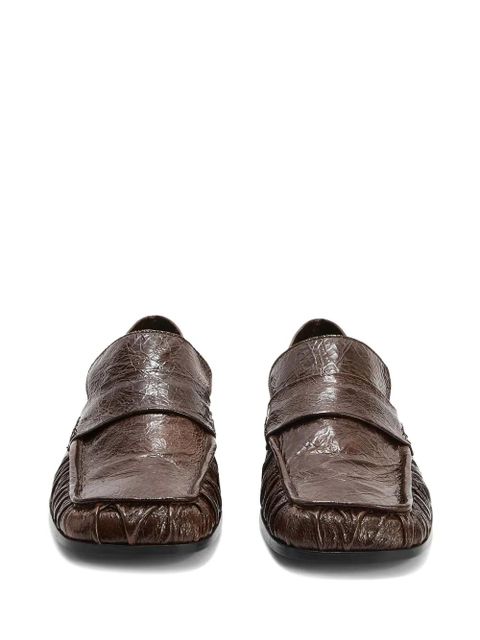 Jil Sander leather loafers - Brown