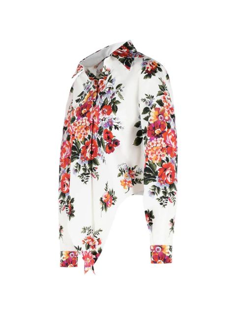Dolce & Gabbana floral-print shirt - White