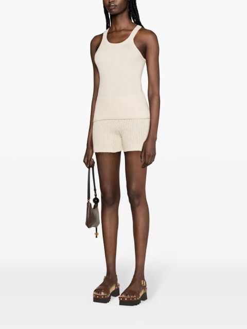 Alanui racerback ribbed tank top - Neutrals