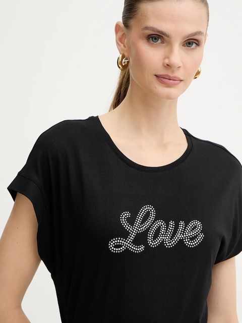 Morgan t-shirt damski kolor czarny DTOWN