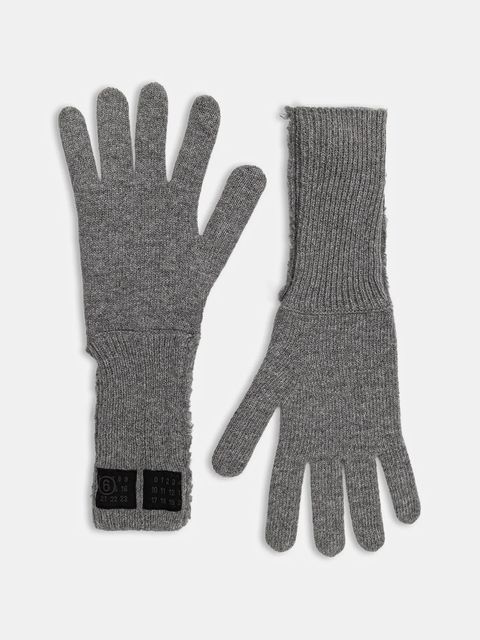 MM6 Maison Margiela rękawiczki z dodatkiem wełny damskie kolor szary S62TS0078.M13198.854 - zdjęcie produktu nr 1