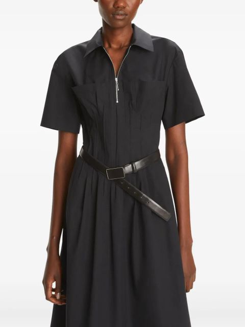 Tory Burch pleat-waist dress - Black - zdjęcie produktu nr 2