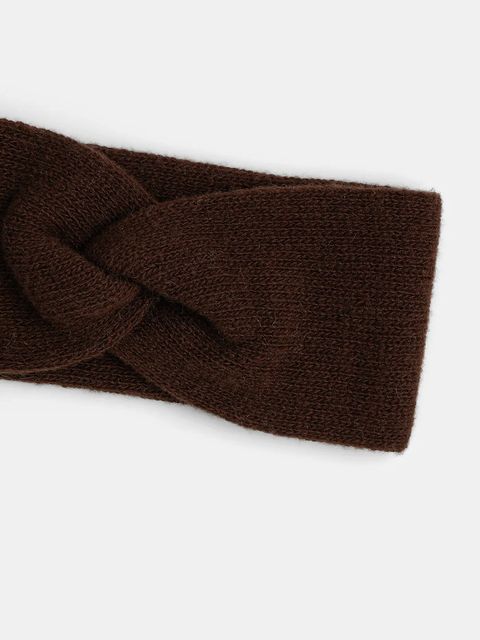 Answear.LAB opaska wełniana kolor brązowy