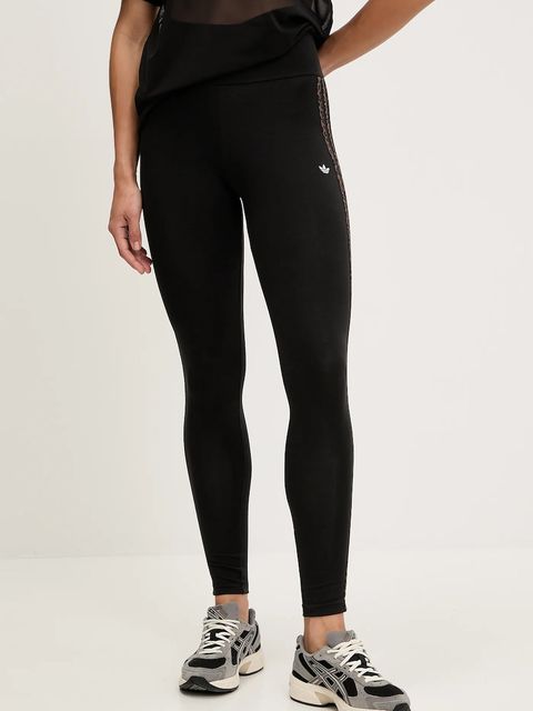 adidas Originals legginsy damskie kolor czarny z aplikacją JW7307 - zdjęcie produktu nr 1
