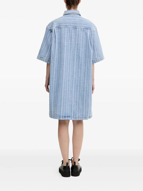 Carhartt WIP Rylan striped denim shirt mini dress - Blue