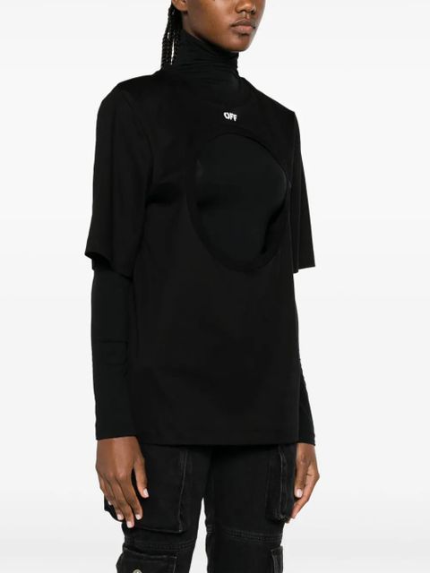 Off-White Meteor double-layer cotton T-shirt - Black