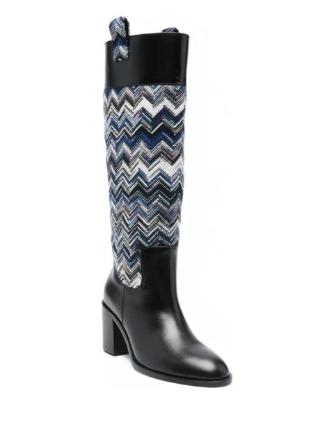 Missoni 75mm Sophie zigzag boots - Black - zdjęcie produktu nr 2