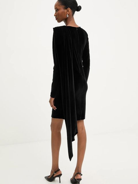 Answear.LAB sukienka kolor czarny mini dopasowana