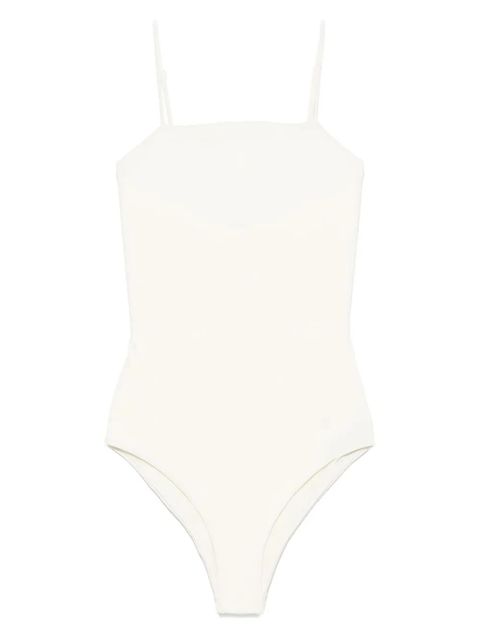 Jil Sander logo-embroidered swimsuit - Neutrals - zdjęcie produktu nr 1
