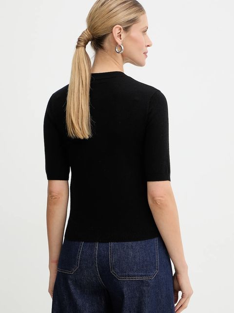 Weekend Max Mara t-shirt wełniany MAREA damski kolor czarny 2615361011600