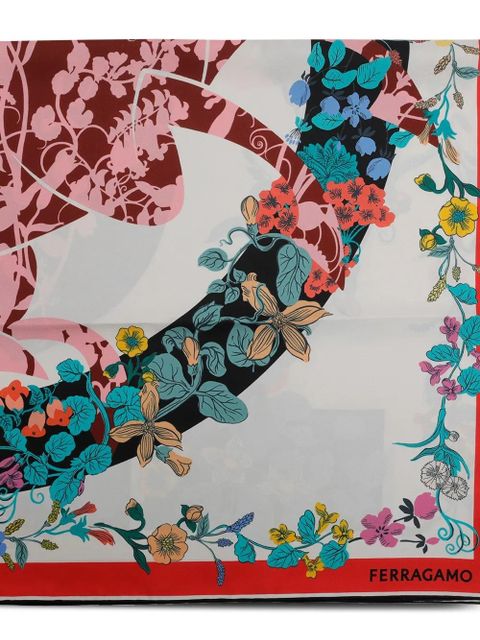 Ferragamo pegaso-print scarf - White - zdjęcie produktu nr 2