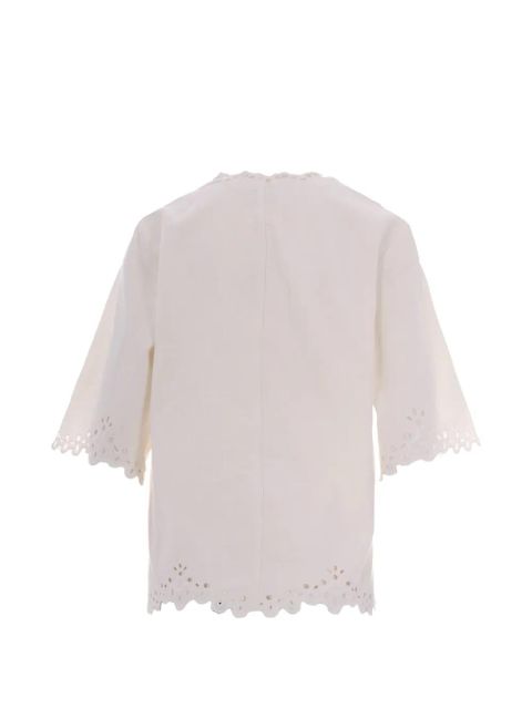MARANT ÉTOILE embroidered V-neck top - White - zdjęcie produktu nr 2