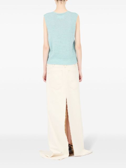 Maison Margiela Fussbett knitted top - Blue