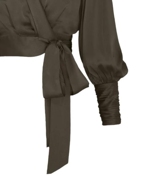 ZIMMERMANN wrap tie blouse - Green - zdjęcie produktu nr 2