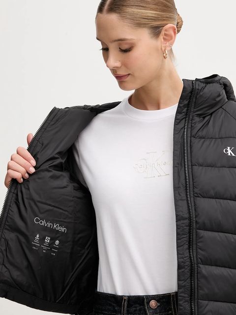 Calvin Klein Jeans kurtka kolor czarny przejściowa LV047C510G