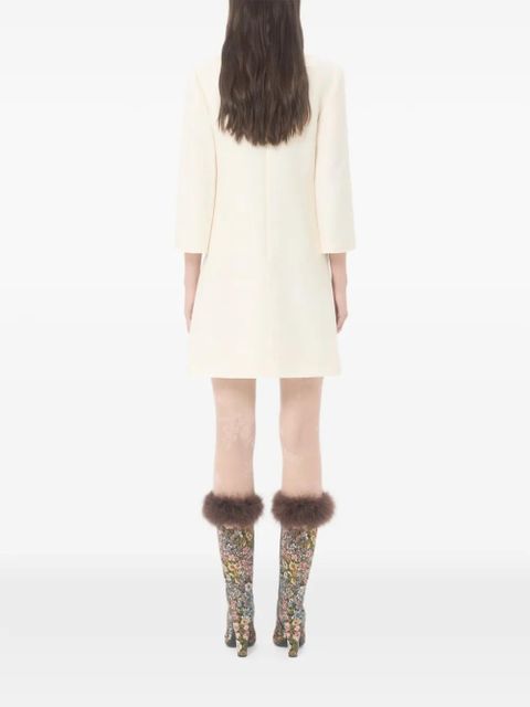 Valentino Garavani Vlogo-detail mini dress - Neutrals