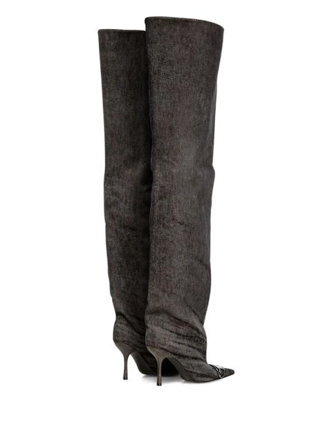 Diesel 90mm D-Venus over-the-knee boots - Black