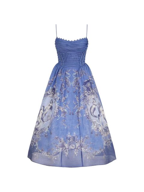 ZIMMERMANN Rebellion mermaid picnic midi dress - Blue - zdjęcie produktu nr 1