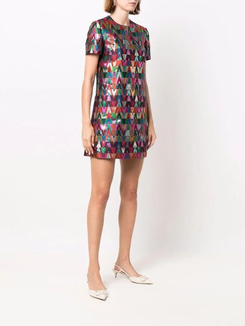 Valentino Garavani logo-print short dress - Red