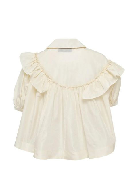 Simone Rocha sheer ballet peplum top - Neutrals - zdjęcie produktu nr 2