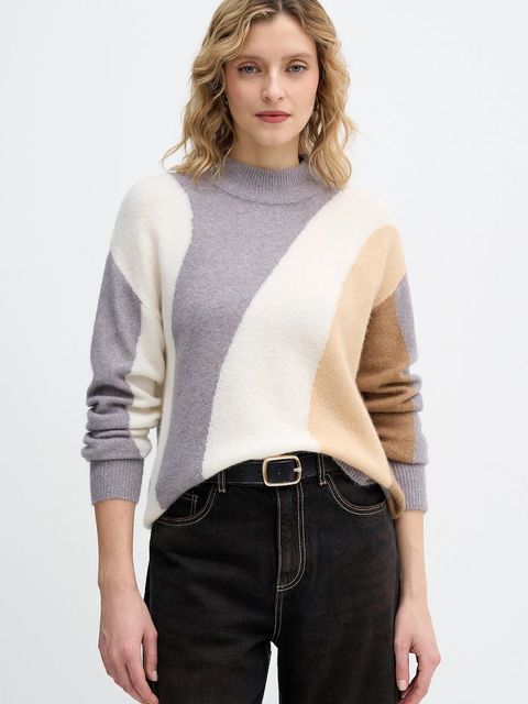 United Colors of Benetton sweter z dodatkiem wełny damski kolor szary lekki 11CZE10ER - zdjęcie produktu nr 1