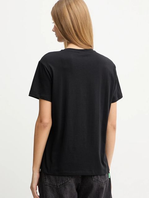 Liu Jo t-shirt bawełniany damski kolor czarny MF5345 JS923