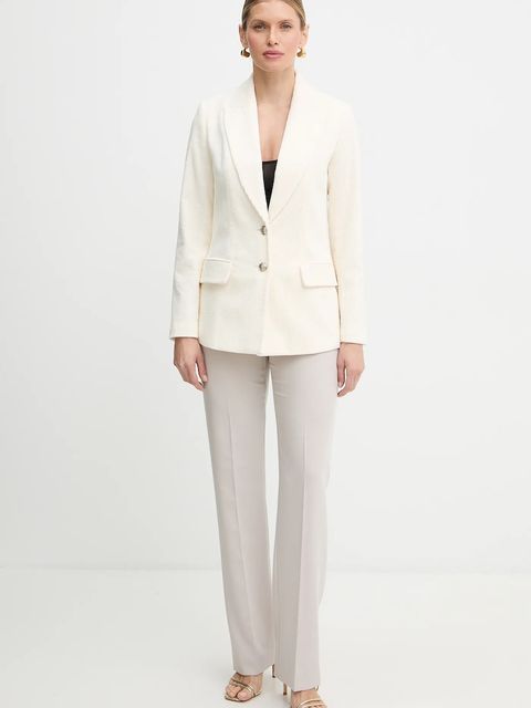 Morgan marynarka sztruksowa kolor beżowy jednorzędowa gładka VKENI.F