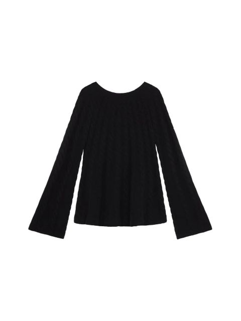 LouLou de Saison Amal bell-sleeve sweater - Black - zdjęcie produktu nr 2