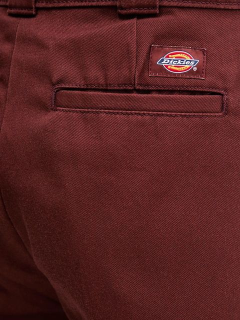 Dickies spodnie WIDE LEG WORK PANT W damskie kolor bordowy szerokie high waist DK0A4YSE