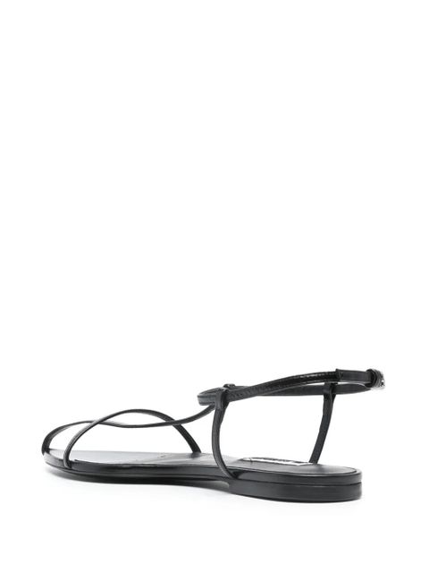 Jil Sander caged leather sandals - Black