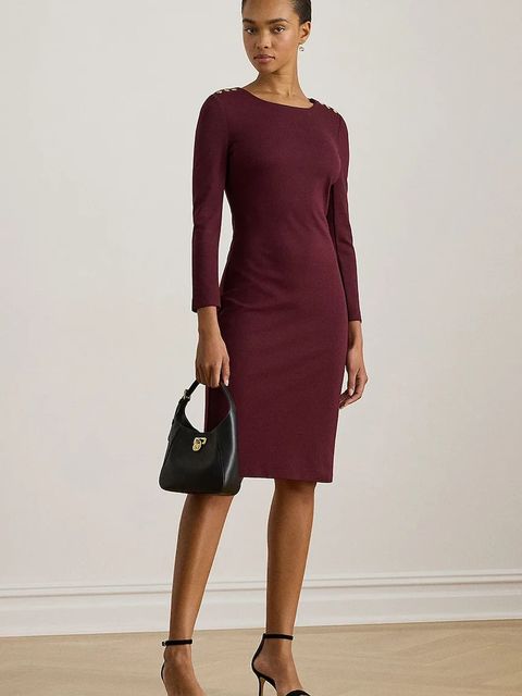 Lauren Ralph Lauren sukienka kolor bordowy 200980931 - zdjęcie produktu nr 1