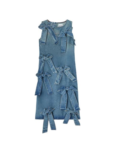 GANNI round-neck denim midi dress - Blue - zdjęcie produktu nr 1