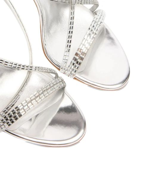 Casadei 100mm Julia crystal-embellished slingback sandals - Grey - zdjęcie produktu nr 2