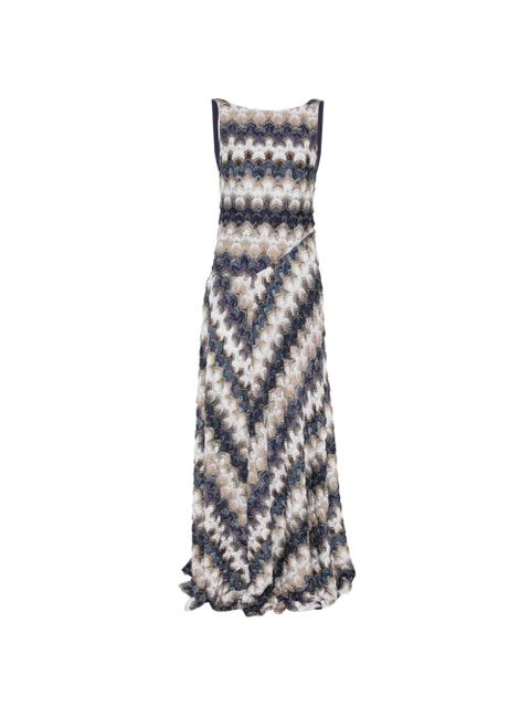 Missoni zigzag-pattern open-back maxi dress - Neutrals - zdjęcie produktu nr 1