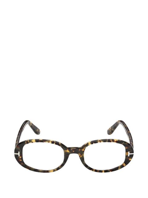 TOM FORD Eyewear Iggy oval-frame sunglasses - Brown - zdjęcie produktu nr 1