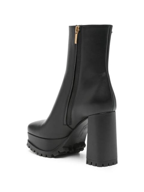 Gianvito Rossi block-heel leather ankle boots - Black