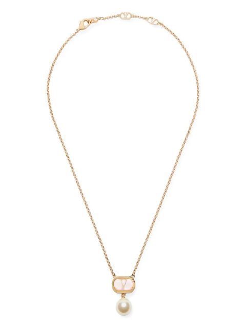 Valentino Garavani Ovalette faux-pearl necklace - Gold - zdjęcie produktu nr 2
