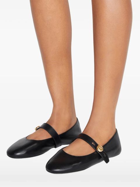 Tory Burch strap detail flat shoes - Black - zdjęcie produktu nr 1